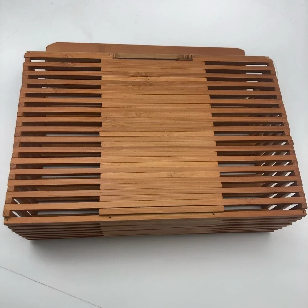 Bamboo Rectangle Shape Handbag